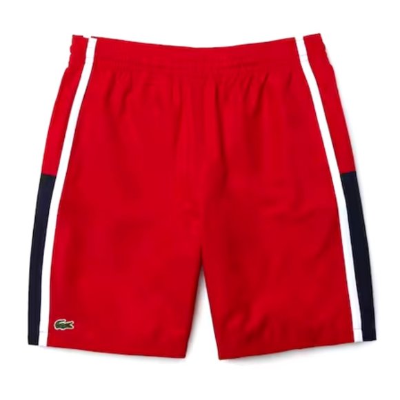 Lacoste Men's Shorts Size Large-5 Sport Colorblock Panels Lightweight Red NWT - Picture 5 of 6